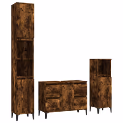 VidaXL 3185610, Oak, Metal, Wood, 800 mm, 330 mm, 600 mm, 3 pc(s)