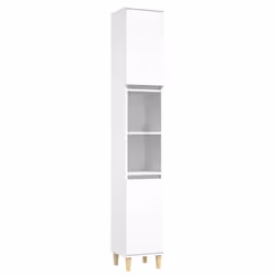 vidaXL Bathroom Furniture Set Washroom Vanity Unit 3 Piece Engineered Wood - white - Additional view 4