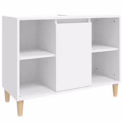 vidaXL Bathroom Furniture Set Washroom Vanity Unit 3 Piece Engineered Wood - white - Additional view 6