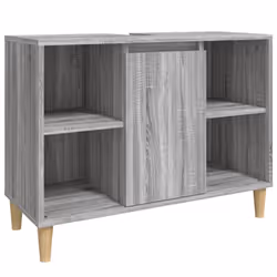 vidaXL Bathroom Furniture Set Washroom Vanity Unit 3 Piece Engineered Wood - grey sonoma - Additional view 4