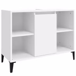 vidaXL Bathroom Furniture Set Washroom Vanity Unit 3 Piece Engineered Wood - white - Additional view 4