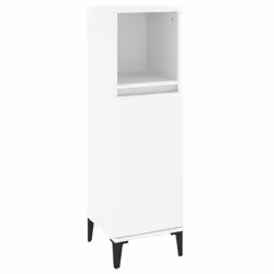 vidaXL Bathroom Furniture Set Washroom Vanity Unit 3 Piece Engineered Wood - white - Additional view 6