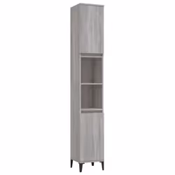vidaXL Bathroom Furniture Set Washroom Vanity Unit 3 Piece Engineered Wood - grey sonoma - Additional view 5