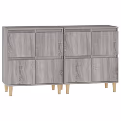 vidaXL Sideboards Storage Side Cabinet Cupboard Highboard Engineered Wood - grey sonoma, 2 pcs - Additional view 5