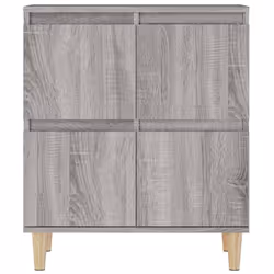 vidaXL Sideboards Storage Side Cabinet Cupboard Highboard Engineered Wood - grey sonoma, 2 pcs - Additional view 7