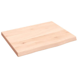 vidaXL Bathroom Countertop Vanity Top Wash Basin Worktop Treated Solid Wood - brown, 40 x 30 x 2 cm