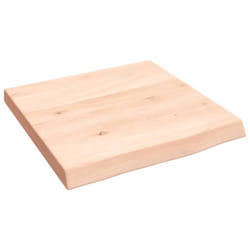 vidaXL Bathroom Countertop Vanity Top Wash Basin Worktop Treated Solid Wood - brown, 40 x 40 x 4 cm