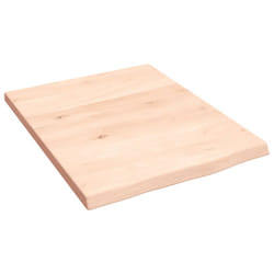 vidaXL Bathroom Countertop Vanity Top Wash Basin Worktop Treated Solid Wood - brown, 40 x 50 x 2 cm
