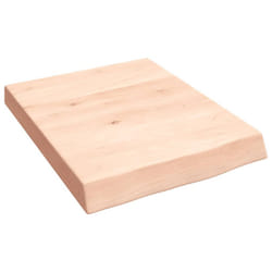 vidaXL Bathroom Countertop Vanity Top Wash Basin Worktop Treated Solid Wood - brown, 40 x 50 x 6 cm
