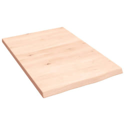 vidaXL Bathroom Countertop Vanity Top Wash Basin Worktop Treated Solid Wood - brown, 40 x 60 x 2 cm