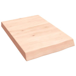 vidaXL Bathroom Countertop Vanity Top Wash Basin Worktop Treated Solid Wood - brown, 40 x 60 x 6 cm