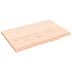vidaXL Bathroom Countertop Vanity Top Wash Basin Worktop Treated Solid Wood - brown, 60 x 40 x 2 cm