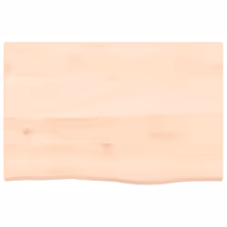 vidaXL Bathroom Countertop Vanity Top Wash Basin Worktop Treated Solid Wood - brown, 60 x 40 x 2 cm