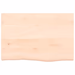 vidaXL Bathroom Countertop Vanity Top Wash Basin Worktop Treated Solid Wood - natural, 60 x 40 x 4 cm
