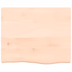 vidaXL Bathroom Countertop Vanity Top Wash Basin Worktop Treated Solid Wood - brown, 60 x 50 x 6 cm