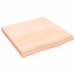 vidaXL Bathroom Countertop Vanity Top Wash Basin Worktop Treated Solid Wood - natural, 60 x 60 x 6 cm