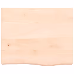 vidaXL Bathroom Countertop Vanity Top Wash Basin Worktop Treated Solid Wood - natural, 60 x 60 x 6 cm