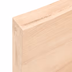 vidaXL Bathroom Countertop Vanity Top Wash Basin Worktop Treated Solid Wood - natural, 60 x 60 x 6 cm - Additional view 6