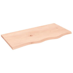 vidaXL Bathroom Countertop Vanity Top Wash Basin Worktop Treated Solid Wood - brown, 80 x 40 x 2 cm