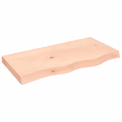 vidaXL Bathroom Countertop Vanity Top Wash Basin Worktop Treated Solid Wood - natural, 80 x 40 x 6 cm