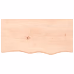 vidaXL Bathroom Countertop Vanity Top Wash Basin Worktop Treated Solid Wood - natural, 80 x 40 x 6 cm