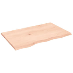 vidaXL Bathroom Countertop Vanity Top Wash Basin Worktop Treated Solid Wood - brown, 80 x 50 x 2 cm