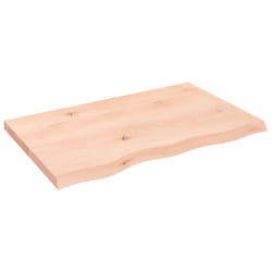 vidaXL Bathroom Countertop Vanity Top Wash Basin Worktop Treated Solid Wood - brown, 80 x 50 x 4 cm