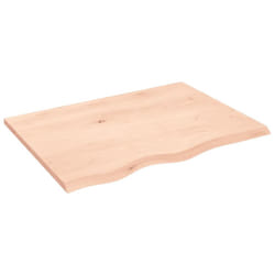 vidaXL Bathroom Countertop Vanity Top Wash Basin Worktop Treated Solid Wood - brown, 80 x 60 x 2 cm