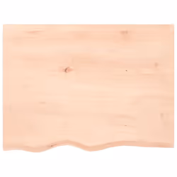 vidaXL Bathroom Countertop Vanity Top Wash Basin Worktop Treated Solid Wood - brown, 80 x 60 x 2 cm