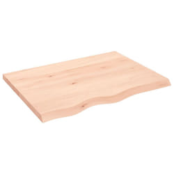 vidaXL Bathroom Countertop Vanity Top Wash Basin Worktop Treated Solid Wood - brown, 80 x 60 x 4 cm