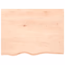vidaXL Bathroom Countertop Vanity Top Wash Basin Worktop Treated Solid Wood - brown, 80 x 60 x 4 cm
