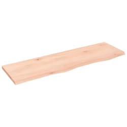 vidaXL Bathroom Countertop Vanity Top Wash Basin Worktop Treated Solid Wood - brown, 100 x 30 x 2 cm