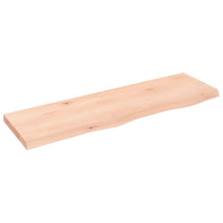 vidaXL Bathroom Countertop Vanity Top Wash Basin Worktop Treated Solid Wood - brown, 100 x 30 x 4 cm