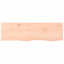 vidaXL Bathroom Countertop Vanity Top Wash Basin Worktop Treated Solid Wood - brown, 100 x 30 x 4 cm
