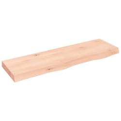 vidaXL Bathroom Countertop Vanity Top Wash Basin Worktop Treated Solid Wood - brown, 100 x 30 x 6 cm