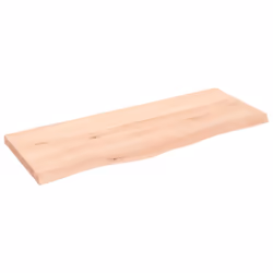 vidaXL Bathroom Countertop Vanity Top Wash Basin Worktop Treated Solid Wood - natural, 100 x 40 x 4 cm