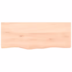 vidaXL Bathroom Countertop Vanity Top Wash Basin Worktop Treated Solid Wood - natural, 100 x 40 x 4 cm