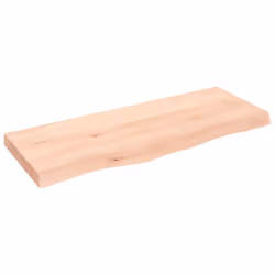 vidaXL Bathroom Countertop Vanity Top Wash Basin Worktop Treated Solid Wood - natural, 100 x 40 x 6 cm