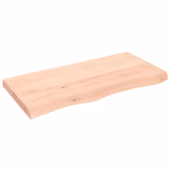 vidaXL Bathroom Countertop Vanity Top Wash Basin Worktop Treated Solid Wood - natural, 100 x 50 x 6 cm - Additional view 3