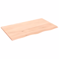 vidaXL Bathroom Countertop Vanity Top Wash Basin Worktop Treated Solid Wood - brown, 100 x 60 x 2 cm