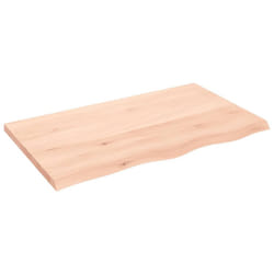 vidaXL Bathroom Countertop Vanity Top Wash Basin Worktop Treated Solid Wood - brown, 100 x 60 x 4 cm