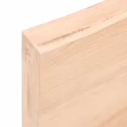 vidaXL Bathroom Countertop Vanity Top Wash Basin Worktop Treated Solid Wood - natural, 100 x 60 x 6 cm - Additional view 7