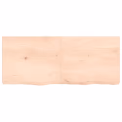 vidaXL Bathroom Countertop Vanity Top Wash Basin Worktop Treated Solid Wood - natural, 120 x 50 x 6 cm