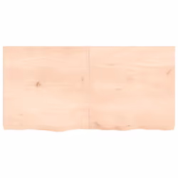 vidaXL Bathroom Countertop Vanity Top Wash Basin Worktop Treated Solid Wood - natural, 120 x 60 x 6 cm