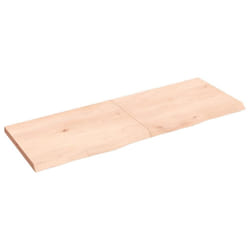 vidaXL Bathroom Countertop Vanity Top Wash Basin Worktop Treated Solid Wood - natural, 140 x 50 x 4 cm