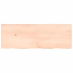 vidaXL Bathroom Countertop Vanity Top Wash Basin Worktop Treated Solid Wood - natural, 140 x 50 x 4 cm
