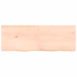 vidaXL Bathroom Countertop Vanity Top Wash Basin Worktop Treated Solid Wood - natural, 140 x 50 x 6 cm