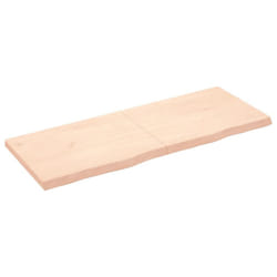 vidaXL Bathroom Countertop Vanity Top Wash Basin Worktop Treated Solid Wood - natural, 160 x 60 x 6 cm