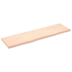 vidaXL Bathroom Countertop Vanity Top Wash Basin Worktop Treated Solid Wood - natural, 180 x 50 x 6 cm