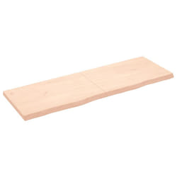vidaXL Bathroom Countertop Vanity Top Wash Basin Worktop Treated Solid Wood - natural, 180 x 60 x 6 cm